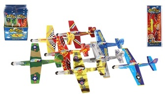 Letadlo házecí pěnové 18cm mix druhů
