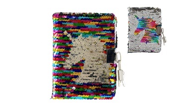 Zápisník/blok s flitry měnícími se zámkem v sáčku 11x15x2cm