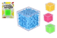 Bludiště kostka hlavolam plast 5x5cm různé druhy