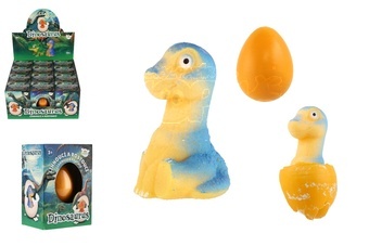 Vejce líhnoucí a rostoucí dinosaurus 6cm v krabičce 8x11x5,5cm v 12 ks v boxu