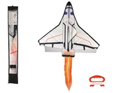 Drak létající raketoplán nylon 104x80cm v látkovém sáčku 11x82x2cm