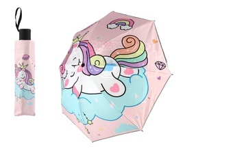 +Deštník Jednorožec skládací látka/kov 25cm růžový v sáčku