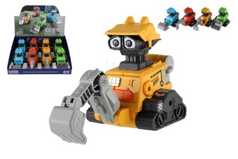 Robot vesmírný Zmáčkni a jeď plast 14cm na setrvačník Různé druhy