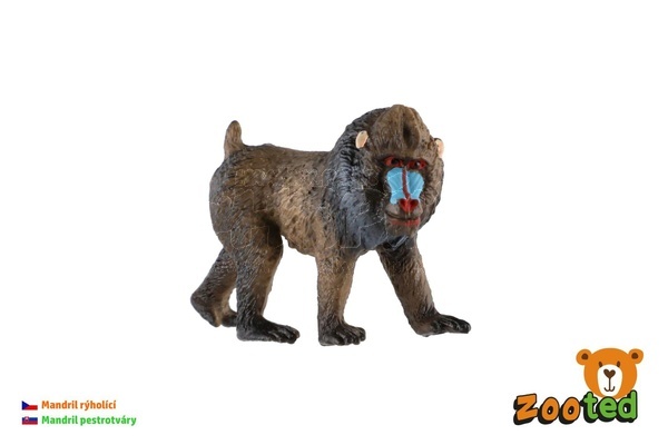 Mandril rýholící samec zooted opice plast 7cm