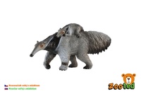 Mravenečník velký samice s mládětem zooted plast 16cm