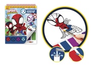 Blok omalovánky Spidey s vodovými barvami a štětcem
