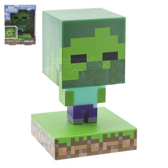 Lampička Zombie Minecraft na baterie v krabičce 10,5x14x9cm