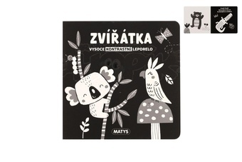 Knížka Vysoce kontrastní leporelo Zvířátka 16x16cm 0m+