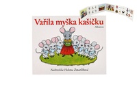 Knížka leporelo CZ text Vařila myška kašičku 16x12,5cm 24m+
