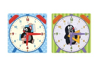 Výukové papírové hodiny 21x21cm Krtek