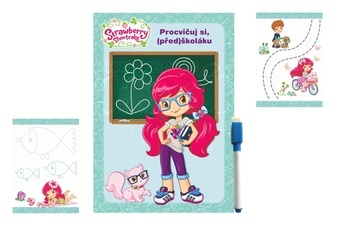 Sešit aktivit Procvičuj si, (před)školáku Jahůdka + stíratelný popisovač v sáčku 16,5x24x2cm