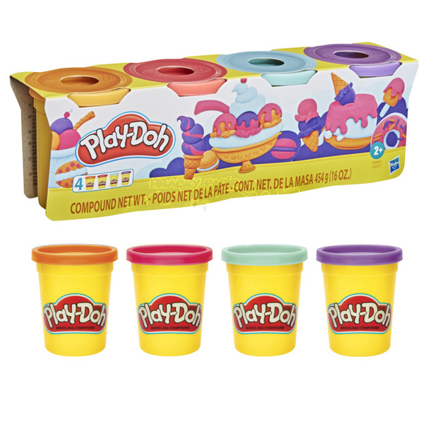 Hasbro Play-Doh 4 Kelímky Pastelové barvy 448g