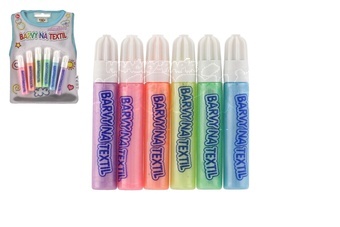 Barvy na textil perleťové 6ks