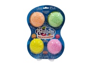 PlayFoam® 4pack třpytivé Modelína/Plastelína kuličková 4 barvy se třpytkami na kartě 19,5x27x3cm
