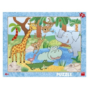 Dino Deskové Puzzle Zvířátka v ZOO 40 dílků