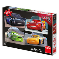 Dino Puzzle Cars 3 Rivalové 4x54 dílků