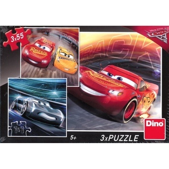 Dino Puzzle Cars 3 Trénink 3x55 dílků