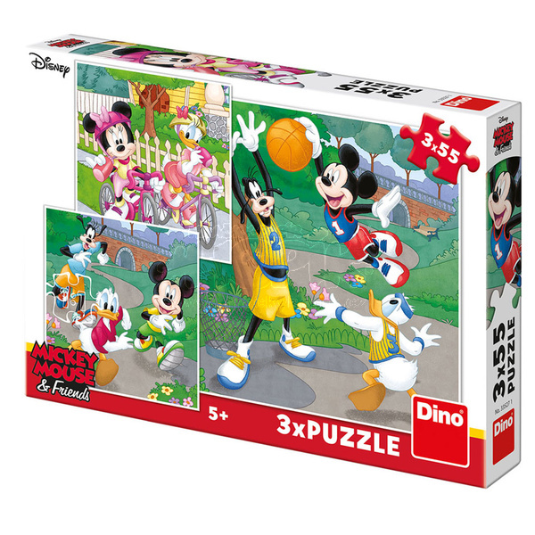 Dino Puzzle Mickey a Minnie Sportovci 3 x 55 dílků