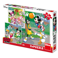 Dino Puzzle Mickey a Minnie Sportovci 3 x 55 dílků