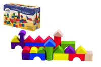 Detoa Stavebnice Kostky barevné dřevo 100ks