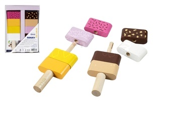 Skládanka nanuky dřevěné v  krabičce 12,5x17x1,5cm 12m+