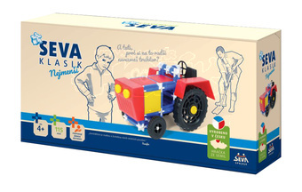 Stavebnice Seva Traktor plast 115ks v krabici 31,5x16,5x7,5cm