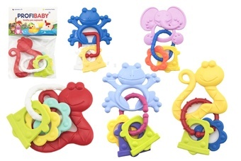 Gumové kousátko + přívěsky různé druhy 12cm