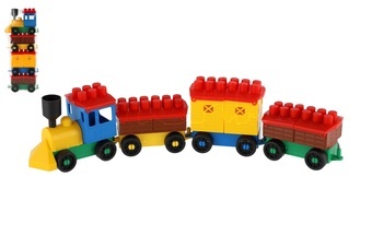 Stavebnice LORI 6 Nákladní vlak mašinka s vagónky