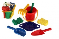 Sada na písek Kyblík sítko lopatka kupecká lopatka hrabičky
