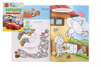 Pracovní sešit 101 aktivit s nálepkami Dopravní prostředky  CZ verze 21x30cm