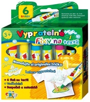 Fixy na textil vypratelné 6ks