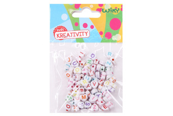 Korálky 12 g barevné - Abeceda