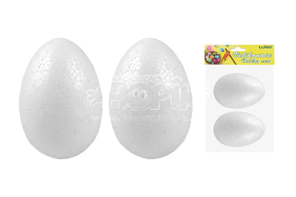 Vajíčko dekorační polystyrénové 9 cm, 2ks