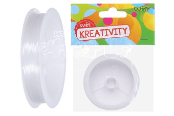 Lanko na korálky elastické transparentní 0,6 mm, 14m, 6g