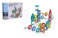 Kuličková dráha magnetická plast 74ks s doplňky v krabici 31x25x8cm