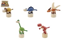 Dinosaurus dřevěný mačkací různé druhy