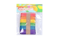 Dřívka barevné 6,5x1 cm, 50ks