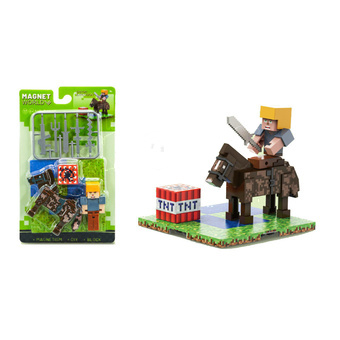 Stavebnice Magnet World Bojovník s koněm TNT
