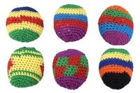 Hakysák míček footbag 6cm háčkovaný textilní různé barvy