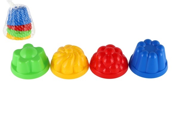 Formičky na písek bábovka kulatá 8cm 4ks