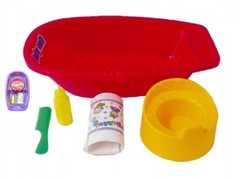 Plastová vanička s doplňky 40x9,5cm různé barvy