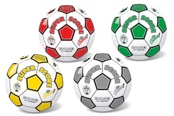 Míč fotbalový 23 cm nafouknutý 4 barvy v síťce