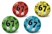 Míč 67/six seven nafouknutý 23 cm 4 barvy