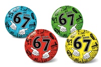Míč 67/six seven nafouknutý 11cm 4 barvy