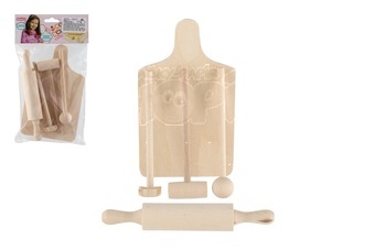 Kuchyňské nádobí dřevěné prkénko, váleček a palička