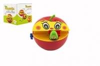 Pokladnička červené jablko s červíkem na klíček plastová