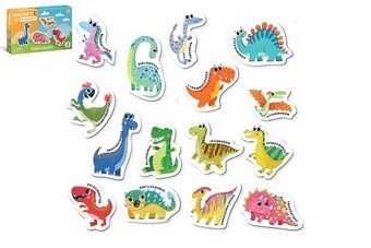 Magnety Dinosauři 15ks v krabičce 17x11x3cm