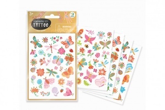 Tetování Motýli a květiny 10,5x15cm 4 listy v sáčku