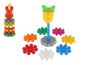 Skládanka Pyramida s kroužky plast různé druhy 26cm