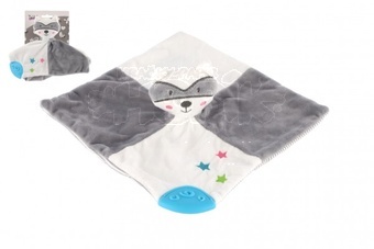 Medvěd mýval usínáček chrastítko plyš 20x20cm na kartě v sáčku 0+